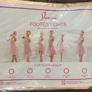 One-Pair Ballet Pink Footed Tights Size 6-8 NWT